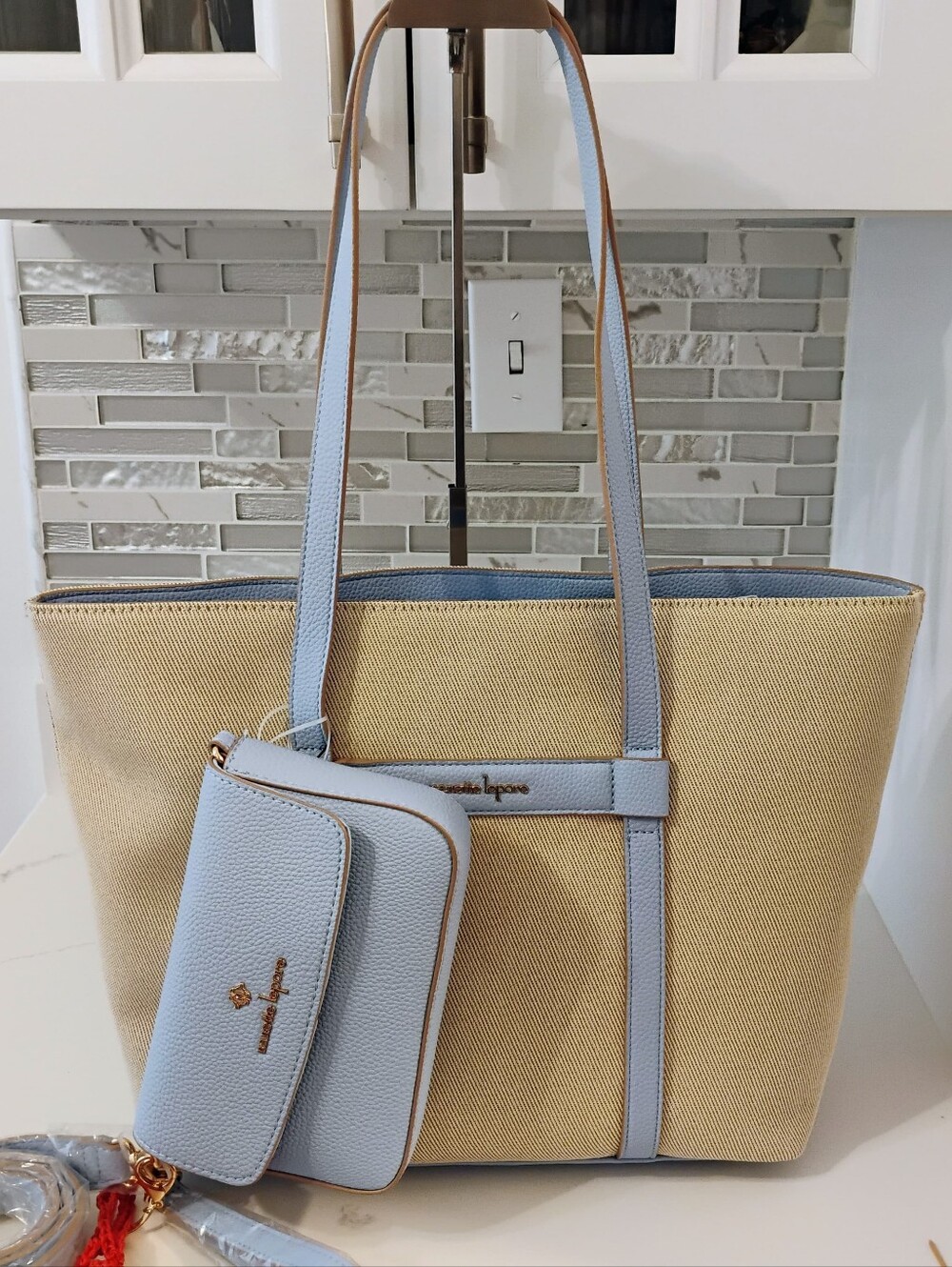 NWT 3fer Nanette Lepore Tote w/ Crossbody & Bag Charm GHW